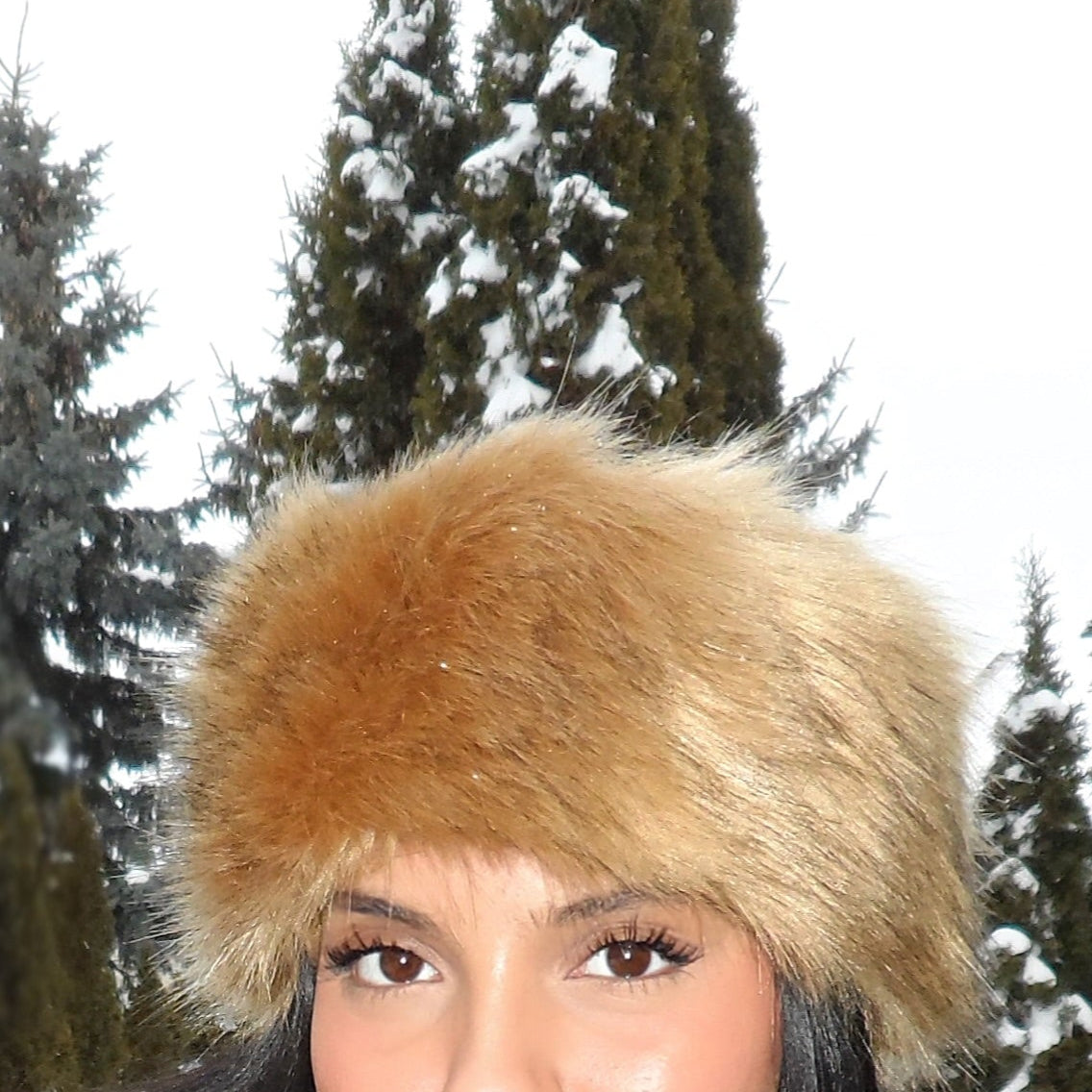 Khaki Brown Faux Fur Ushanka