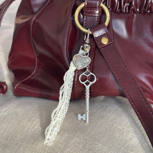 Vintage Key Lace Charm