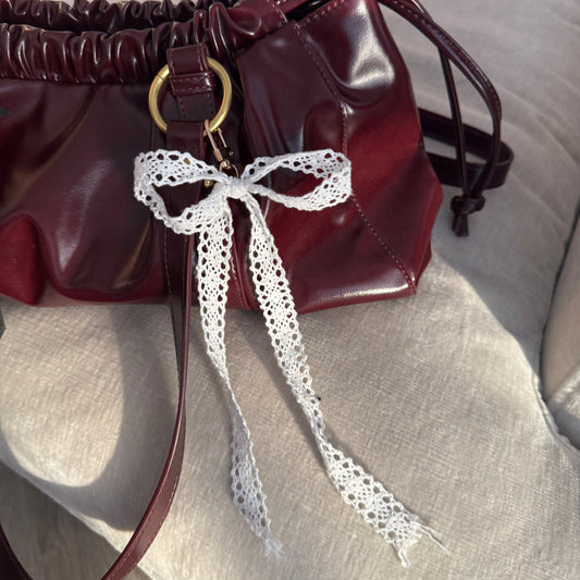 Handmade Lace Bow Charm